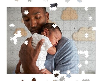 Photo Personalized Puzzle | Custom Puzzle | 500 Piece Jigsaw Puzzle for Adults (Newborn Gift)