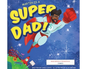 Regalo Día del Padre / Regalo para Papá / Primer Día del Padre / 1er Regalo Día del Padre / ¡Súper Papá! Libro infantil personalizado