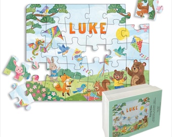 Personalized Puzzle for Kids | Name Puzzle | 30 Piece Jigsaw Puzzle, 14" x 11" (Horizontal/Landscape) | Customized Puzzle | Spring