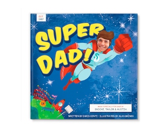 Father's Day Gift | Gift for Dad | First Father's Day | 1st Father's Day Gift | Super Dad! Personalized Book