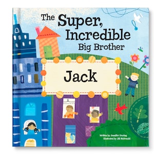 Big Brother Gift Personalized Children's Book Gift for Big Brother Custom Book Big Brother Hospital Gift Super incredible image 2