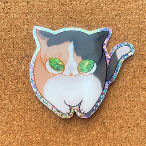 Holographic Vinyl Decal Kitty Cat Sticker | Many Colors