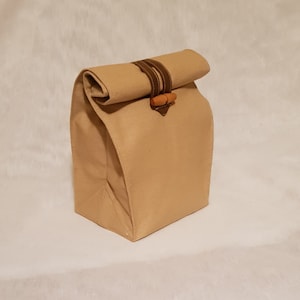 Cotton canvas insulated lunch bag image 1