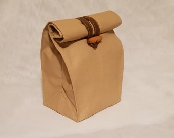 Cotton canvas insulated lunch bag