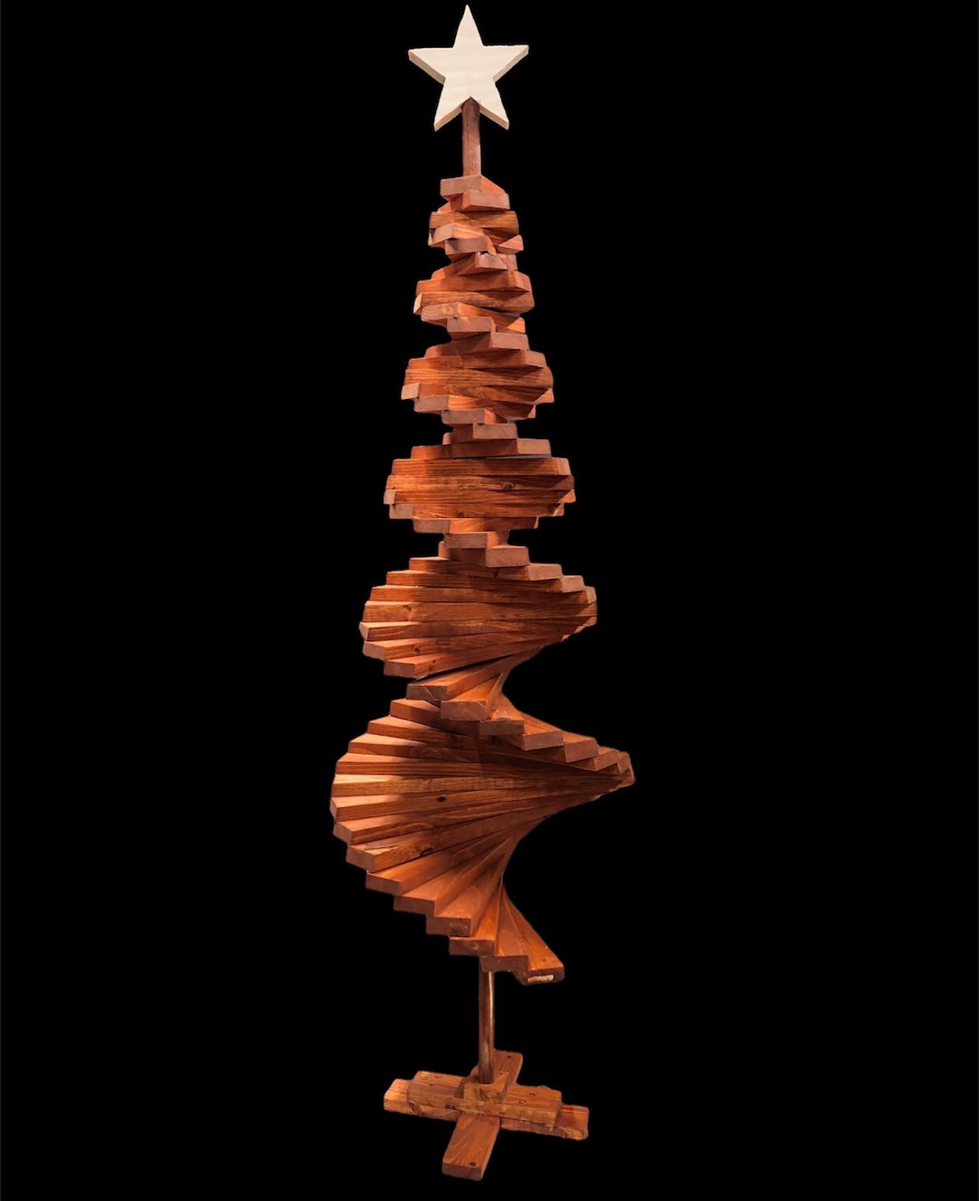 Wooden Spiral Christmas Tree Etsy