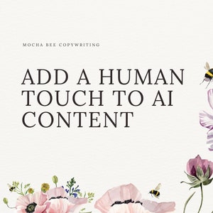 Umanizzare il contenuto di ChatGPT / Copyedit AI Copy / Modifica contenuto AI / Consulenza copywriter / Personalità del marchio / Etsy / Copywriting del sito web