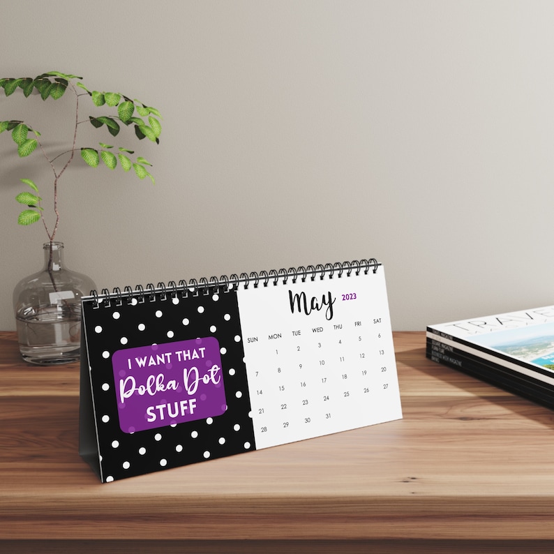2023 Calendar 2025 Calendar Polka Dot Gift Polka Dot Etsy