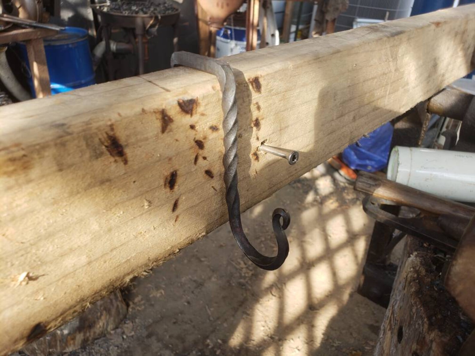 Hand 2x4 Bracketed J Hook currently Made to Order Etsy