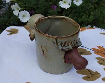Vintage Giftcraft Moose Stuck in Tree Pottery Coffee Mug