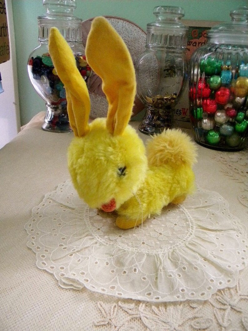 yellow stuffed bunny