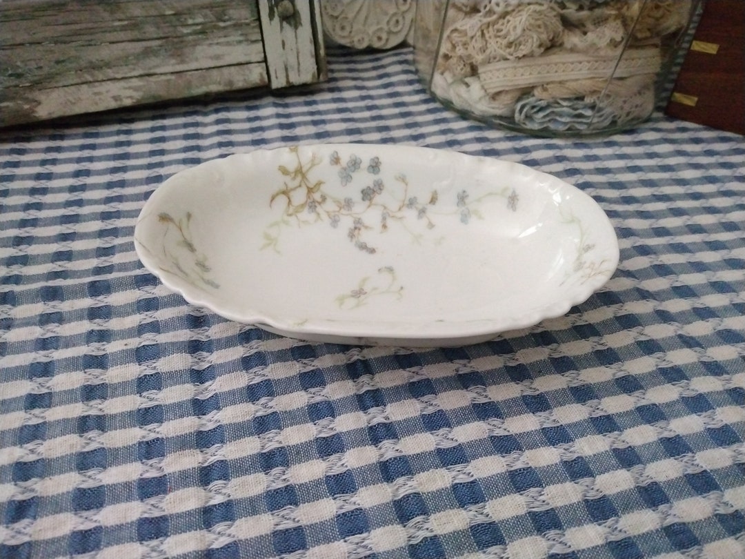 Antique Haviland & Co France Limoges Me Not Floral Soap Dish Etsy