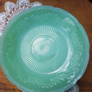 Vintage Fire King Jadite Alice Saucer