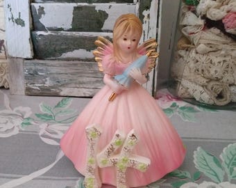 昭和レトロ　OGKカラーホイル26インチMADE IN JAPAN超レアセット Vintage Josef Originals Birthday Angel Figurine: October