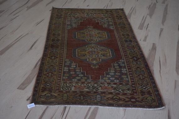Jahrgang Nigde Maden Bereich Teppich Oushak Stil Wolle Auf Etsy