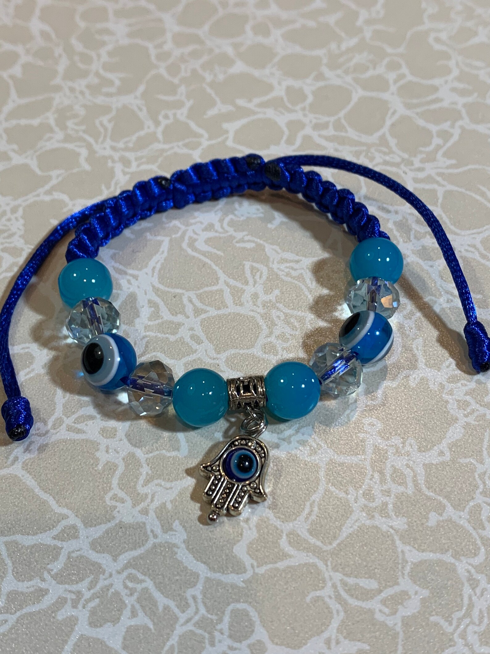 Blue handmade bracelet Etsy