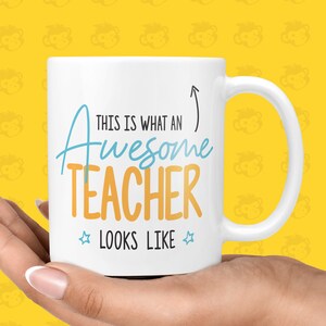 Funny & Awesome Thank You Gift Mug for Teacher's | New Job, Teacher Mugs, School Tutor Present, Birthday - TH-AWE-LOOK-Teach