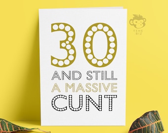 30th birthday card etsy