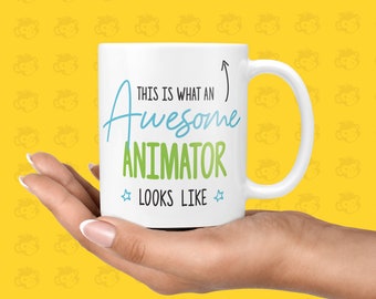 Funny & Awesome Thank You Gift Mug for Animator's | Loves Animation, Animating, Presents, Friends Birthday Ideas - TH-AWE-LOOK-Animator