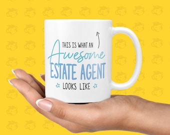 Funny & Awesome Thank You Gift Mug for Estate Agents | New Job, Friend Mugs, Present, Birthday, Christmas, Promotion - TH-AWE-LOOK-Estate