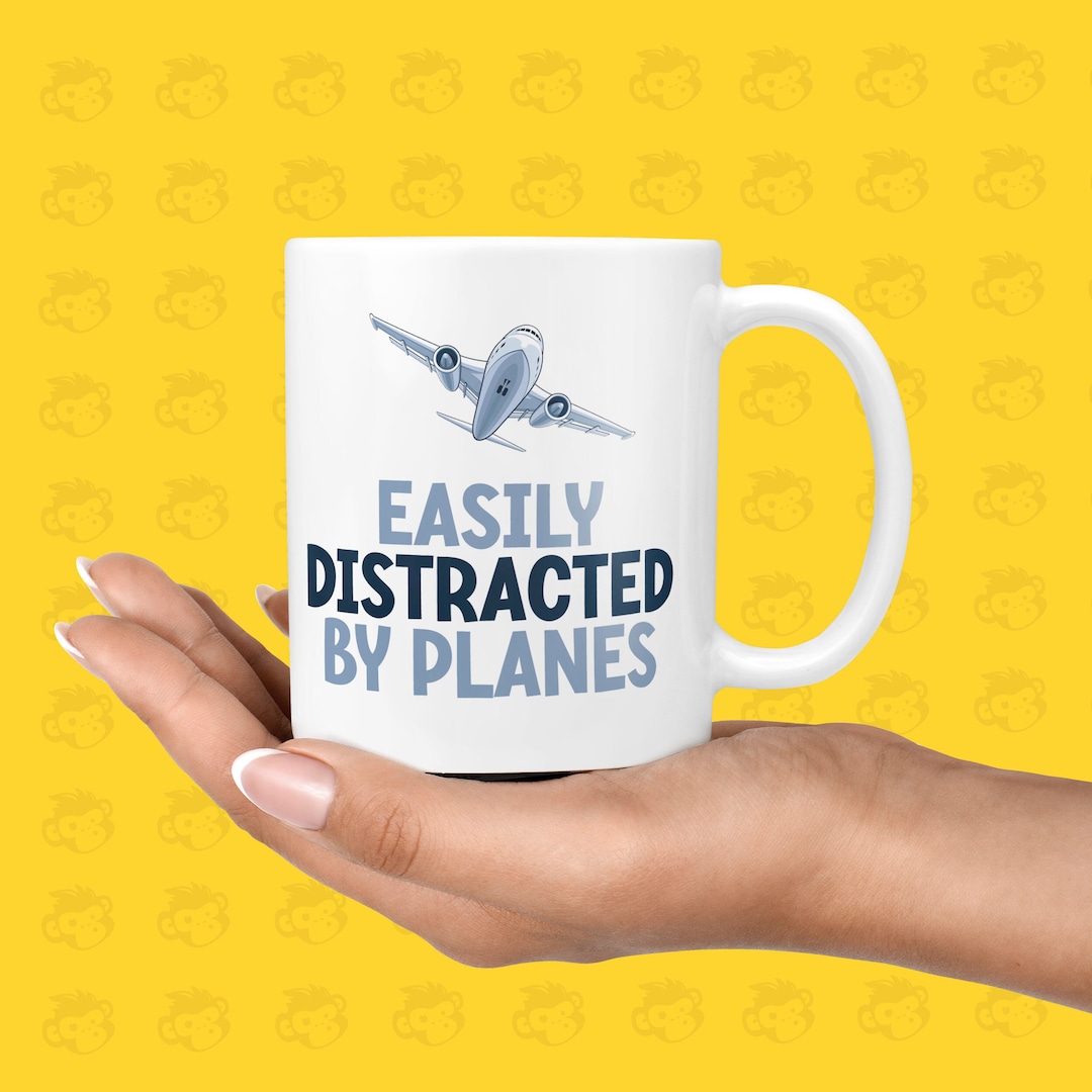 Funny Plane Lover Gift Mug Birthday Present for Plane Spotter Friend