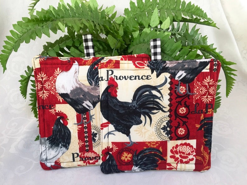 French Country Reversible Handmade Pot Holders Provence Etsy