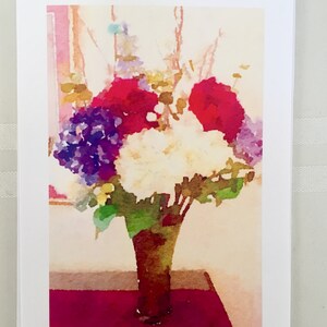 Cartes de correspondance de fleurs d'hortensia, cartes vierges, cartes de voeux, lot de 5, idées cadeaux, cadeau pour amoureux des plantes