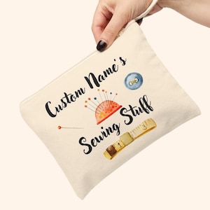 Personalized Accessory Pouch For Sewers Customizable Mini-Tote For Crafters Personalized Travel Sewing Organizer Etui Personalisiert