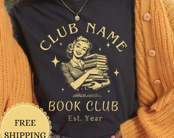 Camiseta para club de lectura, camiseta personalizada para club de lectura, camiseta personalizada para grupo de lectura, regalo para amantes de los libros del club de lectura, camisetas para clubes de lectura, obsequio personalizado para fiestas