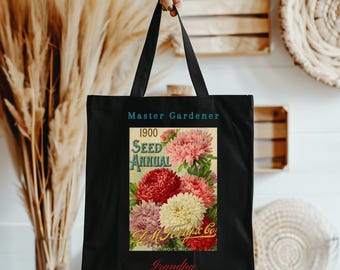 Blumengeschenk zum Muttertag: Vintage-Taschen und -Beutel mit Blumenmuster für Gärtner, personalisierte Geschenke für Gärtner, individuell gestaltete Geschenktasche