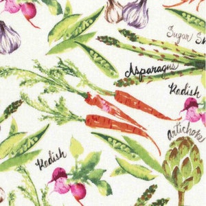 Spring Vegetable Cotton Fabric: Novelty Print Quilting Material