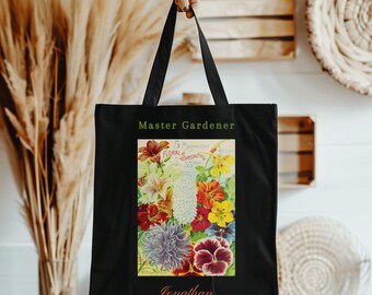 Personalisierte Tragetasche im Vintage-Blumenmuster: Das perfekte Geschenk für Gartenliebhaberinnen