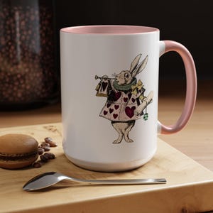 Alice's White Rabbit Tasse, Vintage-Design, Dark Academia, Geschenk für Buchliebhaber, Wunderland-Liebhaber Alice Party-Favor Madhatter Mad