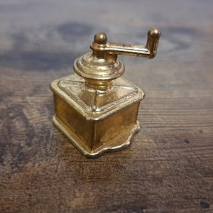 Vintage Reproduction Olde English Miniature by Max Gate, Miniature Coffee Grinder, Metal Ornament