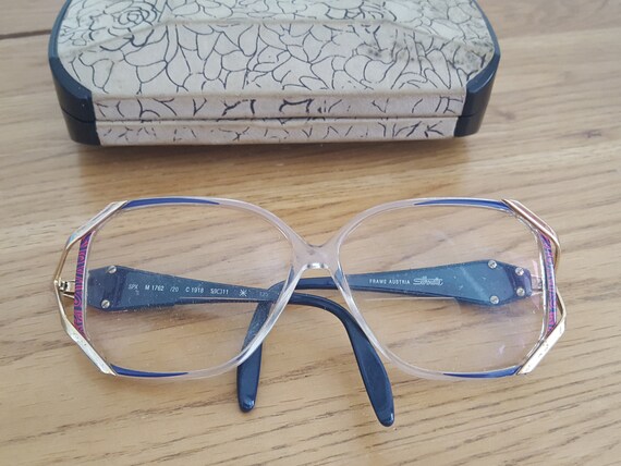 VTG Silhouette, Austria, Faux Burlwood Rx Eyeglass Frames, EUC w Silhouette Case Silhouette Eyeglasses Frames Only, Frame Made in Austria  main image 3