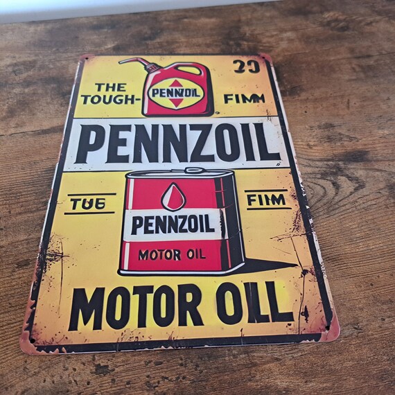 Tin Sign for Motor Oil – Garage Man Cave Decor