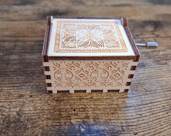 Vintage Musical Souvenir, working wind-up music block, Imagine