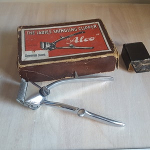 Vintage Alco Hair Clipper, Ladies hand operated hair cutter, hair grooming