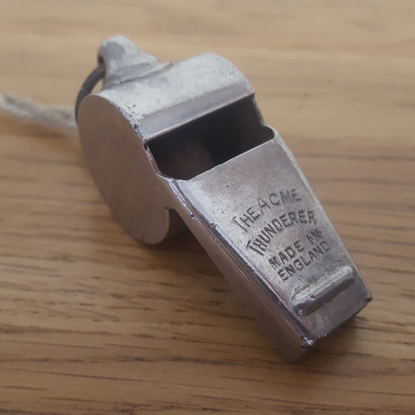 Vintage Acme Thunderer Whistle, Metal Escargot Whistle