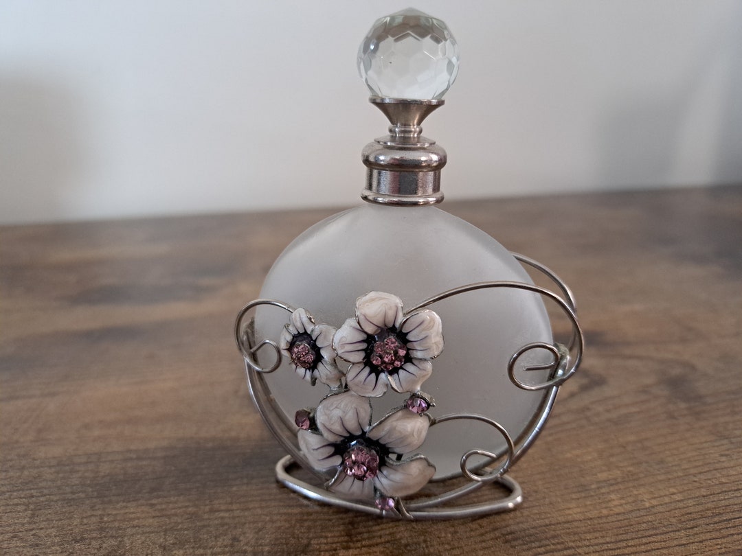 Valuable Ornate Perfume Bottles Antique ABP Cut-Crystal Perfume