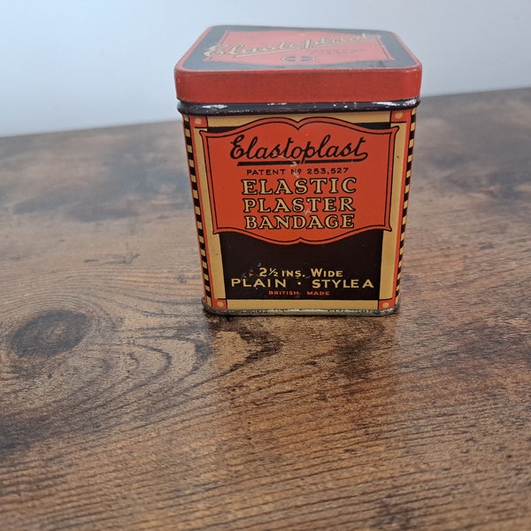 Vintage Elastoplast Tin, first aid tin, Bandage in Tin, Collectable tins