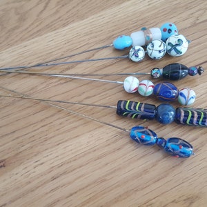 Vintage Hat pins, 6 ornate hat pins, long hat pins