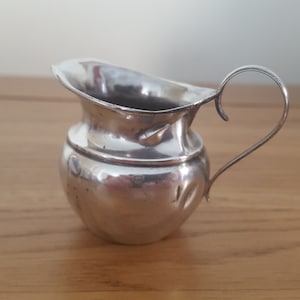 Antique Solid Silver Hallmarked Jug, Small Jug, Cream Jug, Table Decor, Chester 1906