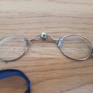 Faltbare Lorgnette Vergoldete Brille, Frühling geladen, Antike Lorgnette, Augenbrille