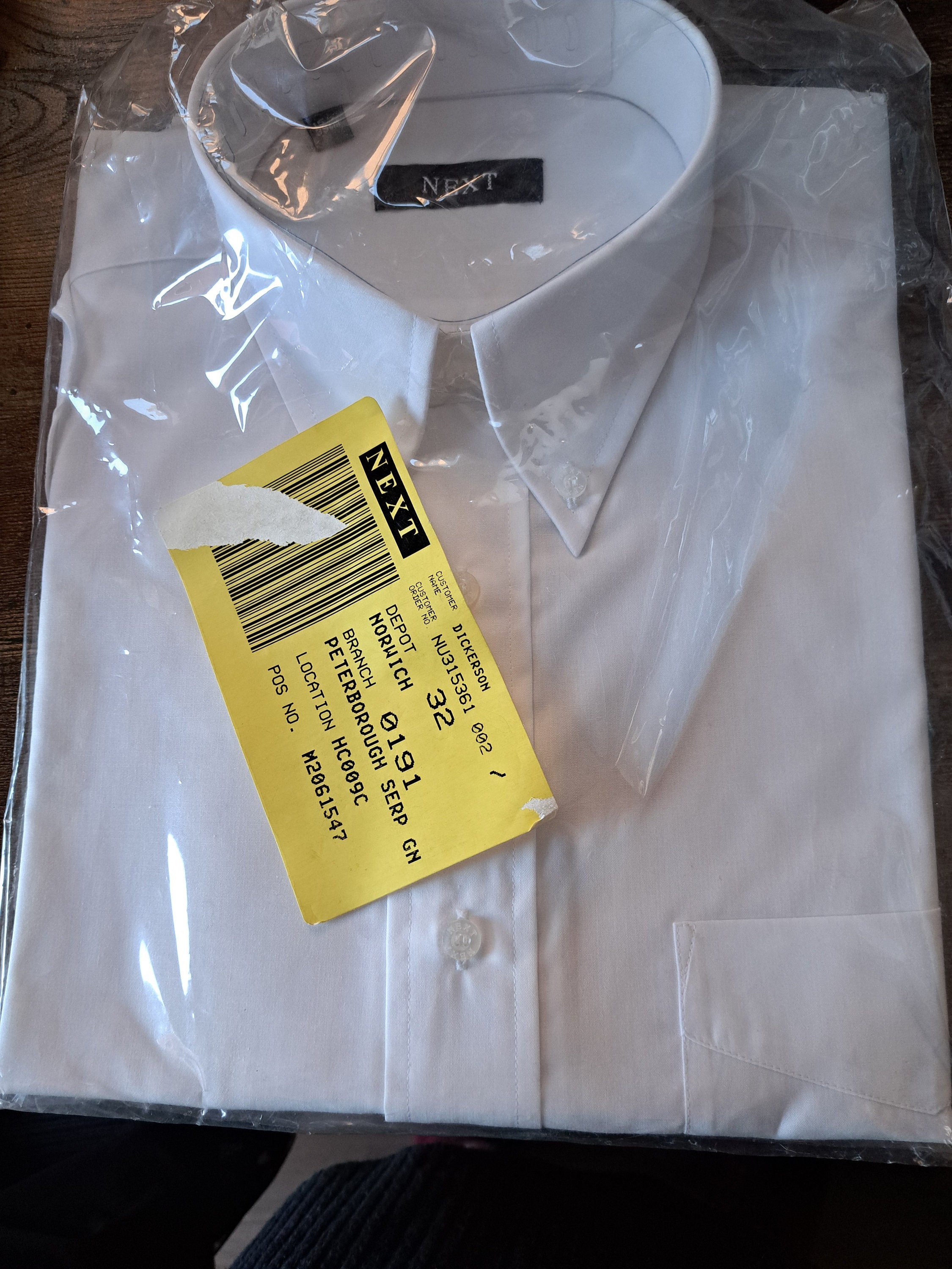 white shirt 15.5 collar