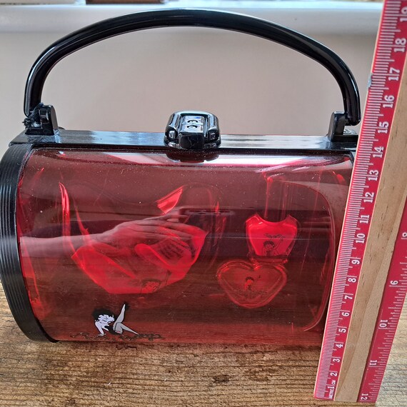 Vintage Betty Boop Handbag, With Contents, Top Handle Bag, Barrel 