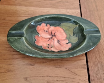 William Moorcroft Flambé Clematis Pattern Ashtray - Sally Antiques