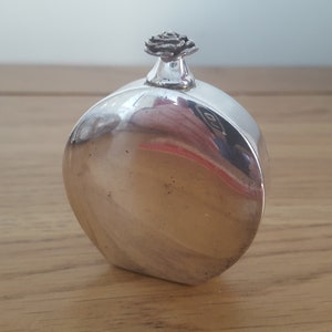 Vintage Silver Perfume Bottle, 925 Silver, Solid Silver Perfume Bottle with Scoop/Dabber