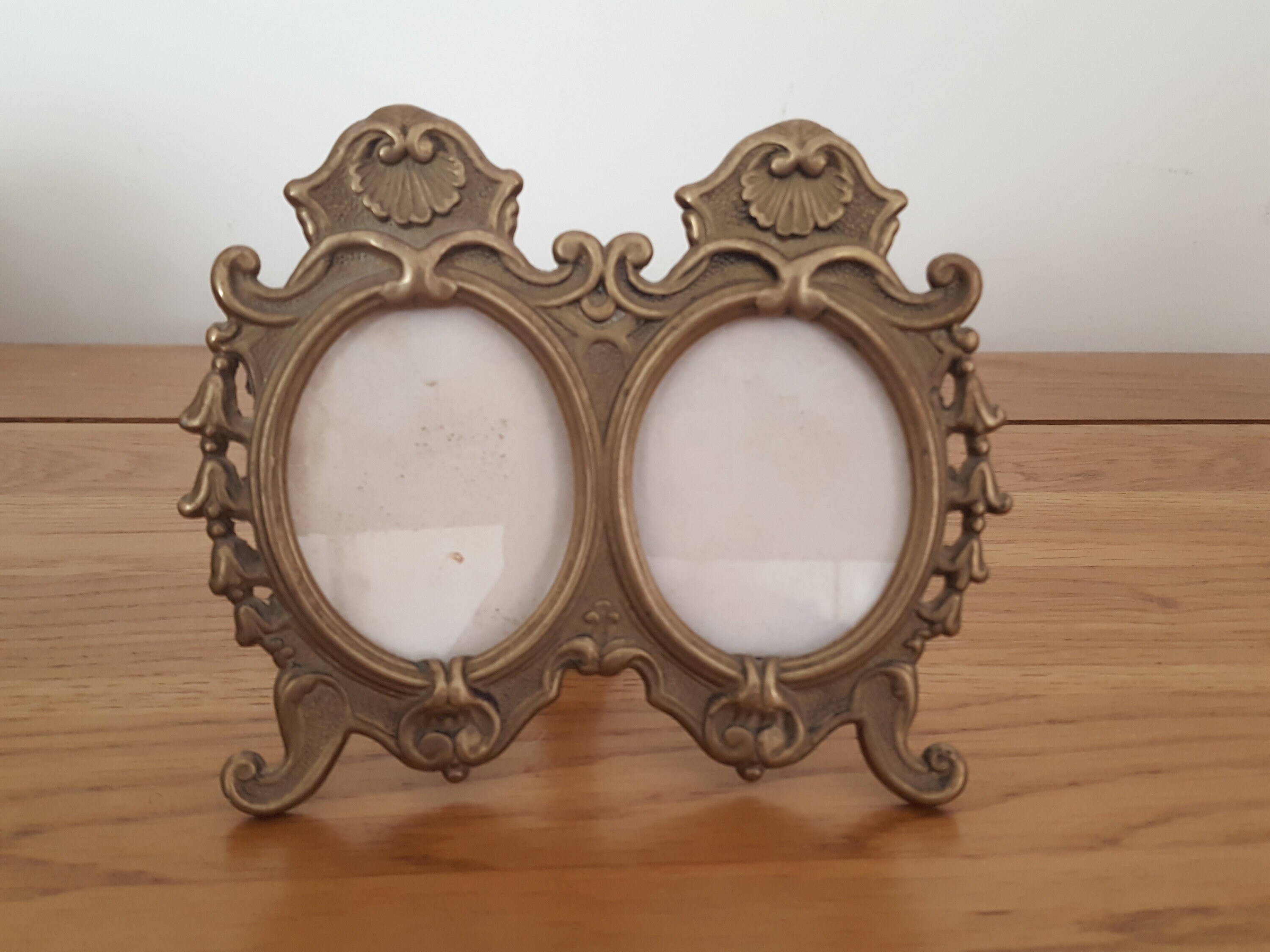 Antique Double Brass Picture Frame Home Decor Display Item Etsy UK