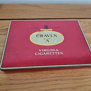 Vintage Craven A Cigarette Tin, Collectable tins, Cigarette Box, Smokers