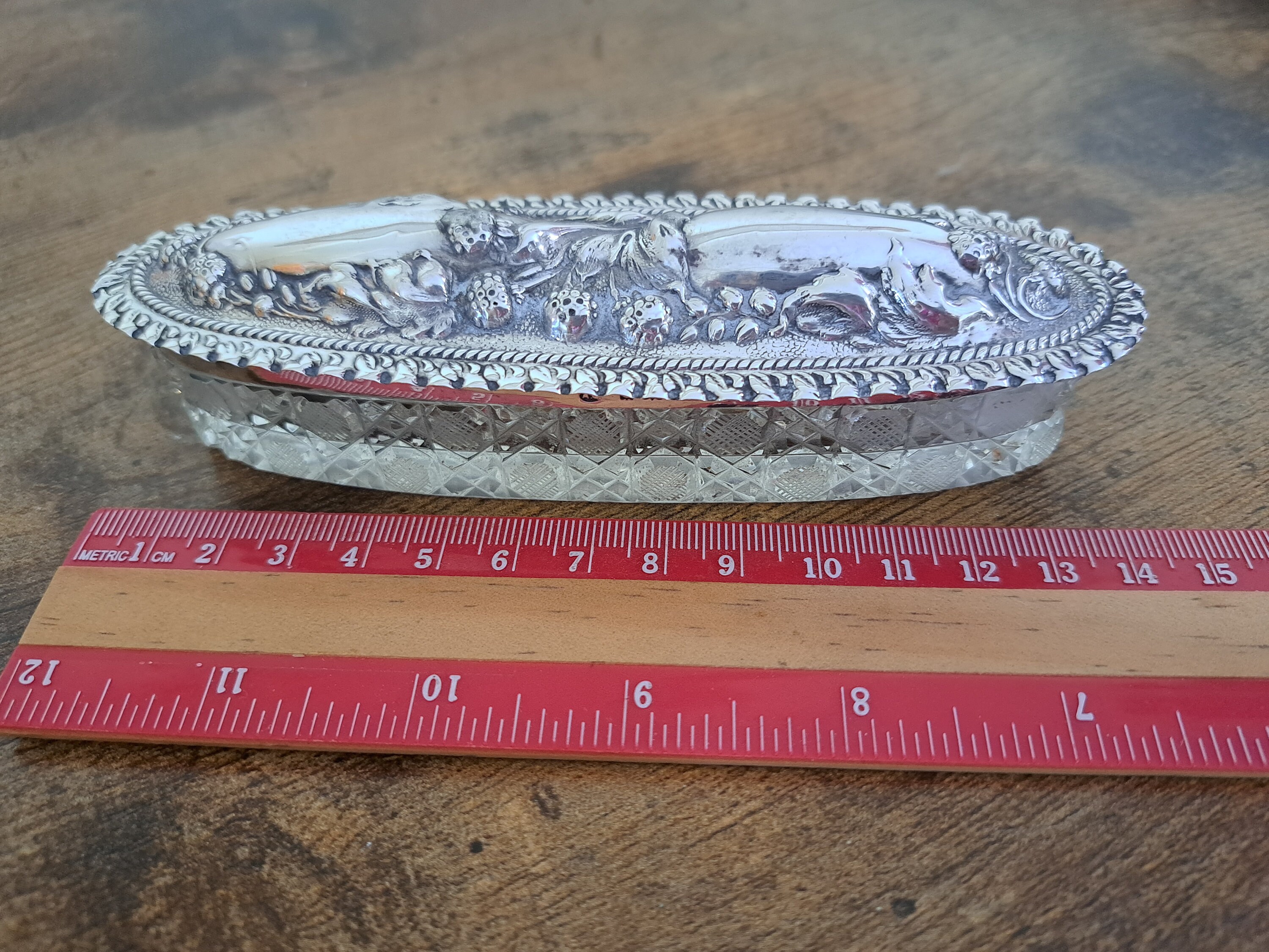 シルバートップのガラス瓶　スクリュータイプ【アンティーク】カットガラス ガラス スクリュー瓶の通販